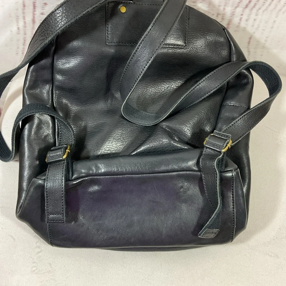 Madewell The Lorimer Backpack Black Italian Leather Minimalist Academia Preppy‎